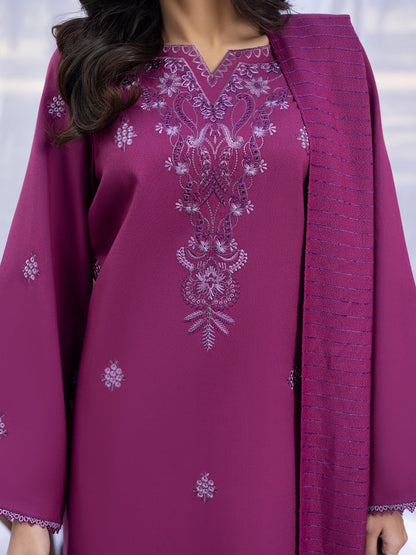 3 PC - Mystique by Sanam Saeed - Stitched Luxury Collection - Plum (Article-04)