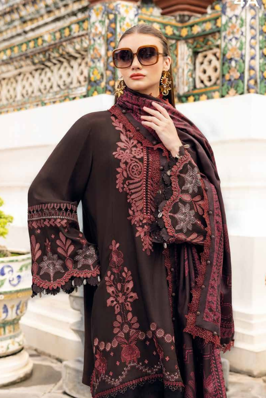 3 Piece Stitched Printed Linen Suit Maria B MPrints Winter Collection MBMP