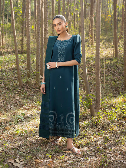 3 PC - Mystique by Sanam Saeed - Stitched Luxury Collection - Forest Green (Article-09)