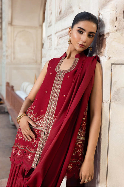 3 Piece Stitched Embroidered Chiffon Suit