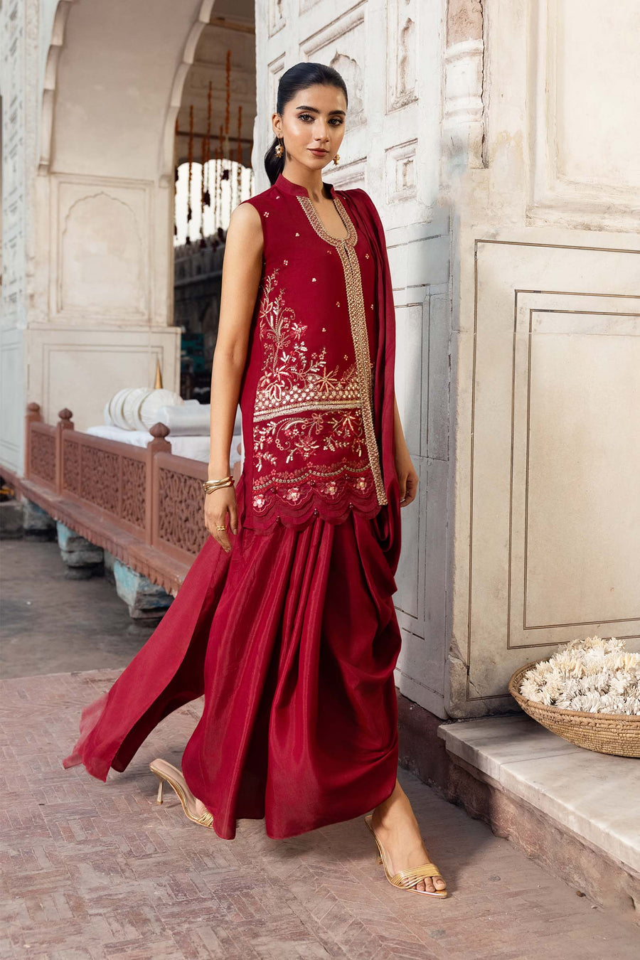 3 Piece Stitched Embroidered Chiffon Suit