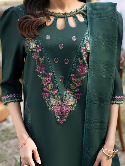 3 PC - Mystique by Sanam Saeed - Stitched Luxury Collection - Emerald Green (Article-05)