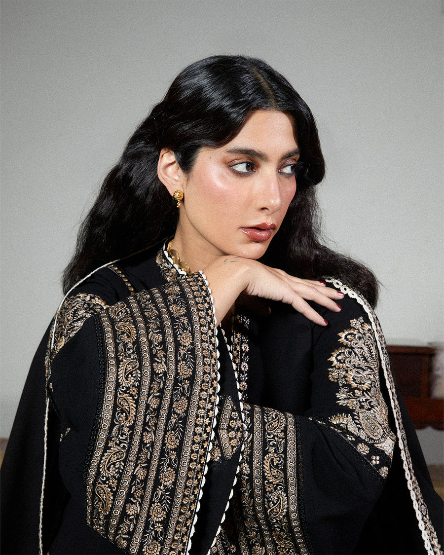 Stitched Karandi Embroidered Jugnu by Hussain Rehar-TILA