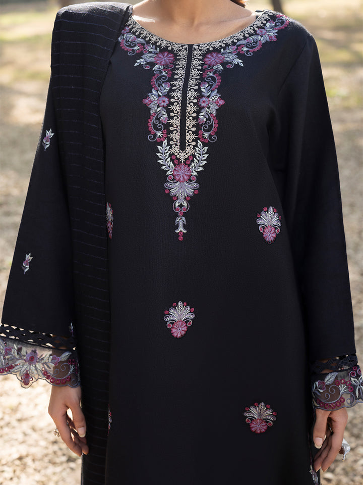 3 PC - Mystique by Sanam Saeed - Stitched Luxury Collection - Classic Black (Article-03)