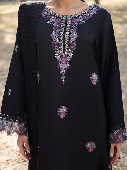3 PC - Mystique by Sanam Saeed - Stitched Luxury Collection - Classic Black (Article-03)